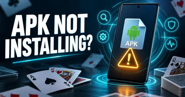 Smartphone with a blocked install icon representing an APK installation failure