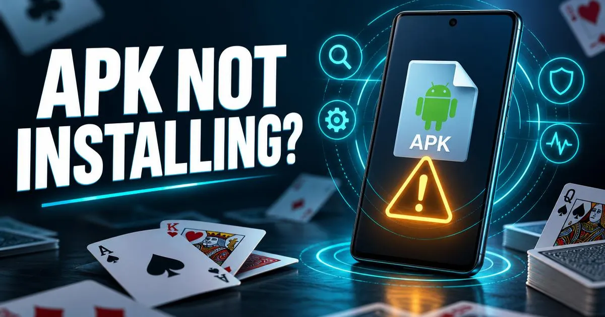 Smartphone with a blocked install icon representing an APK installation failure