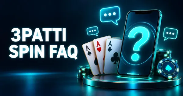 Glowing smartphone and playing cards representing 3Patti Spin frequently asked questions