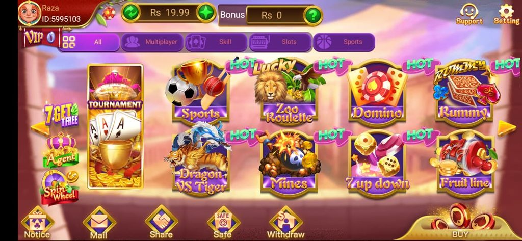 multiple games and modes